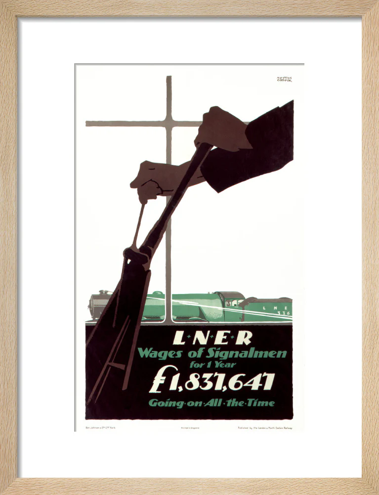 'Wages of Signalmen', LNER poster, 1923-1947. - Image 44
