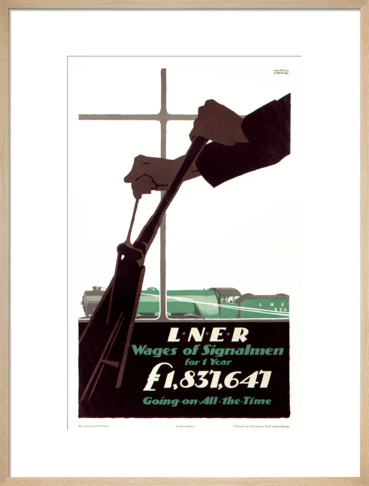 'Wages of Signalmen', LNER poster, 1923-1947. - Image 54