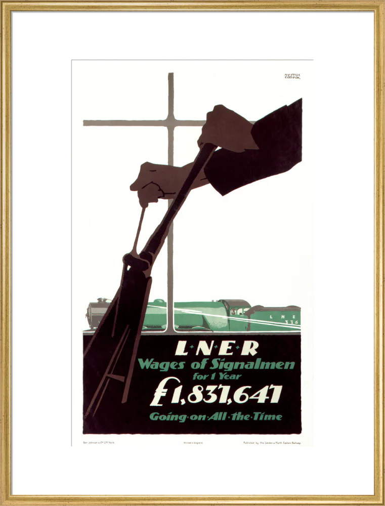 'Wages of Signalmen', LNER poster, 1923-1947. - Image 58
