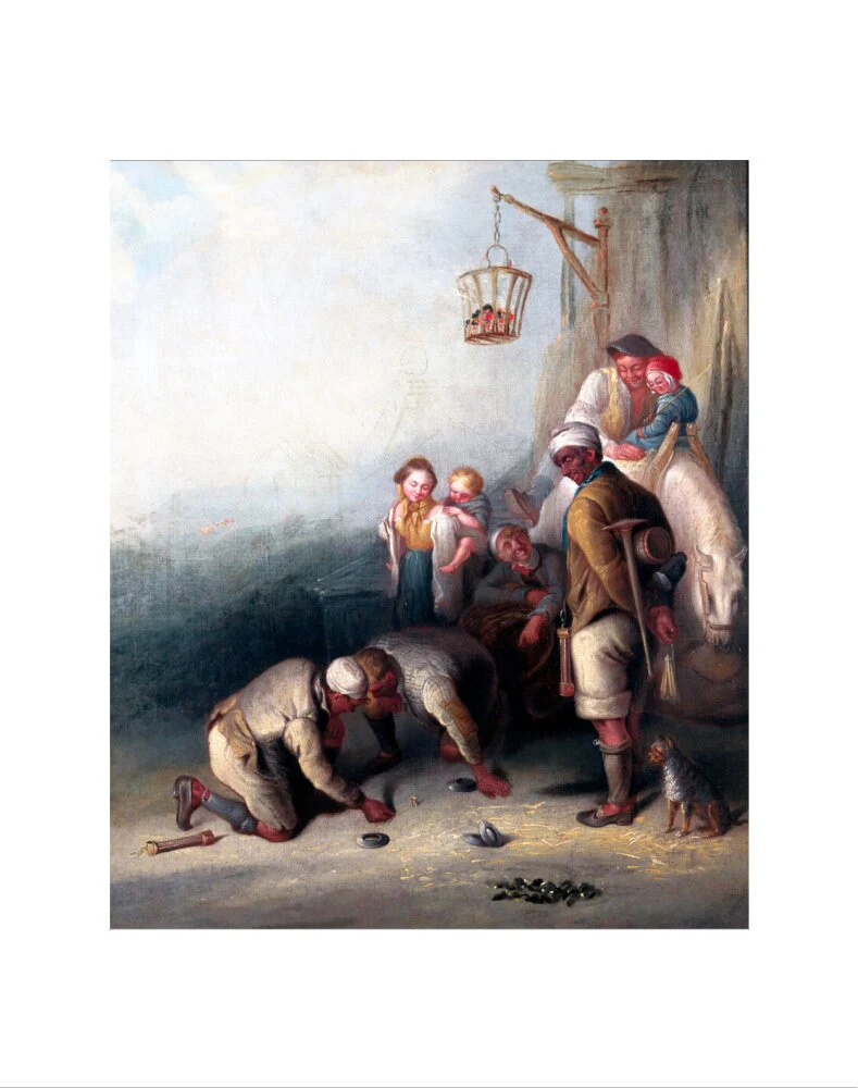 'The Disputed Shot', pitmen playing quoits, c 1836. - Image 2