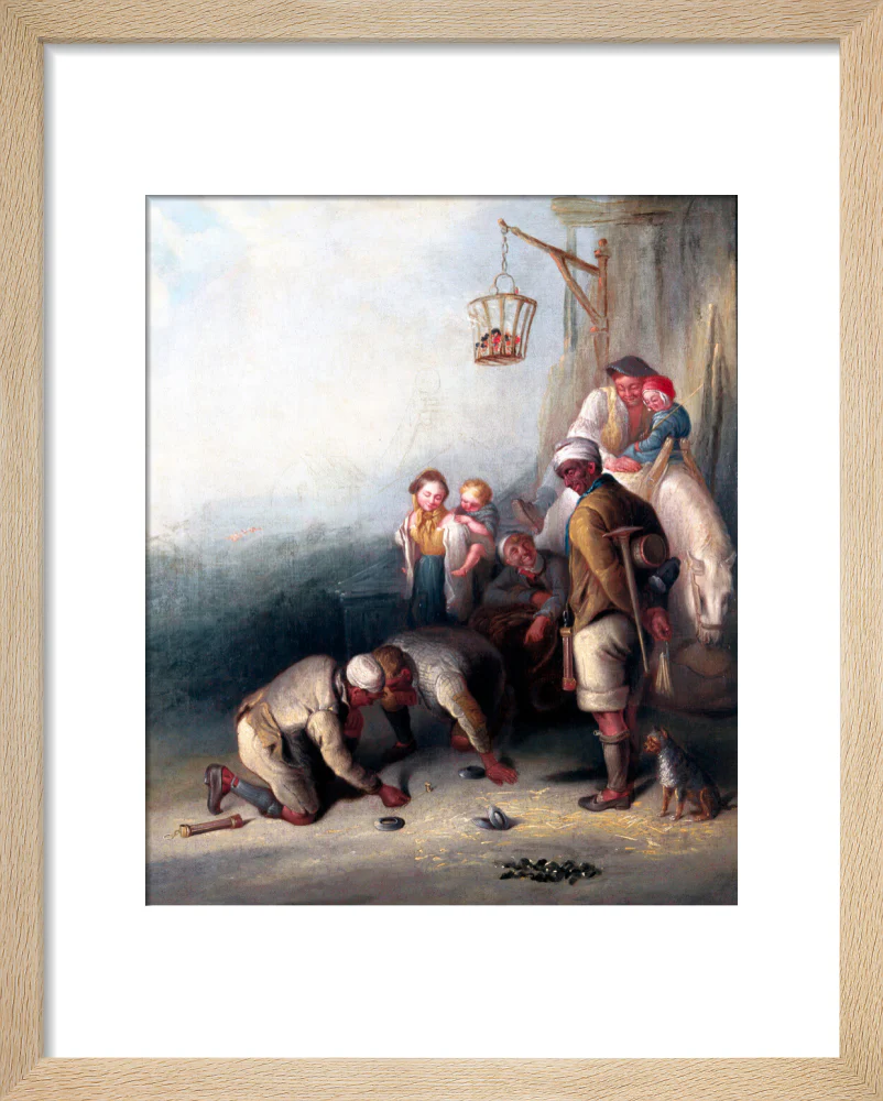 'The Disputed Shot', pitmen playing quoits, c 1836. - Image 39