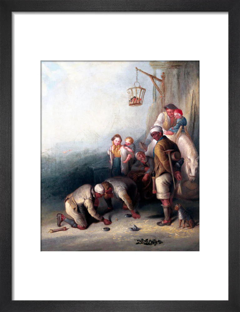 'The Disputed Shot', pitmen playing quoits, c 1836. - Image 41