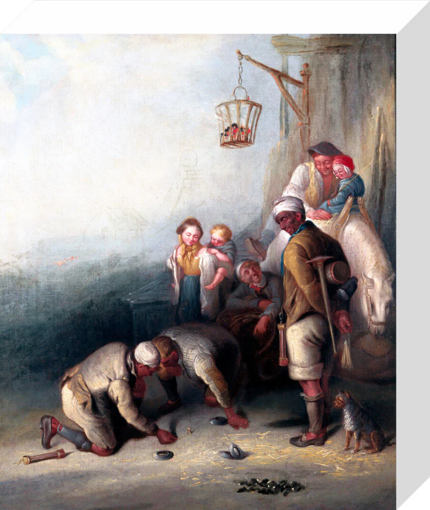 'The Disputed Shot', pitmen playing quoits, c 1836. - Image 64