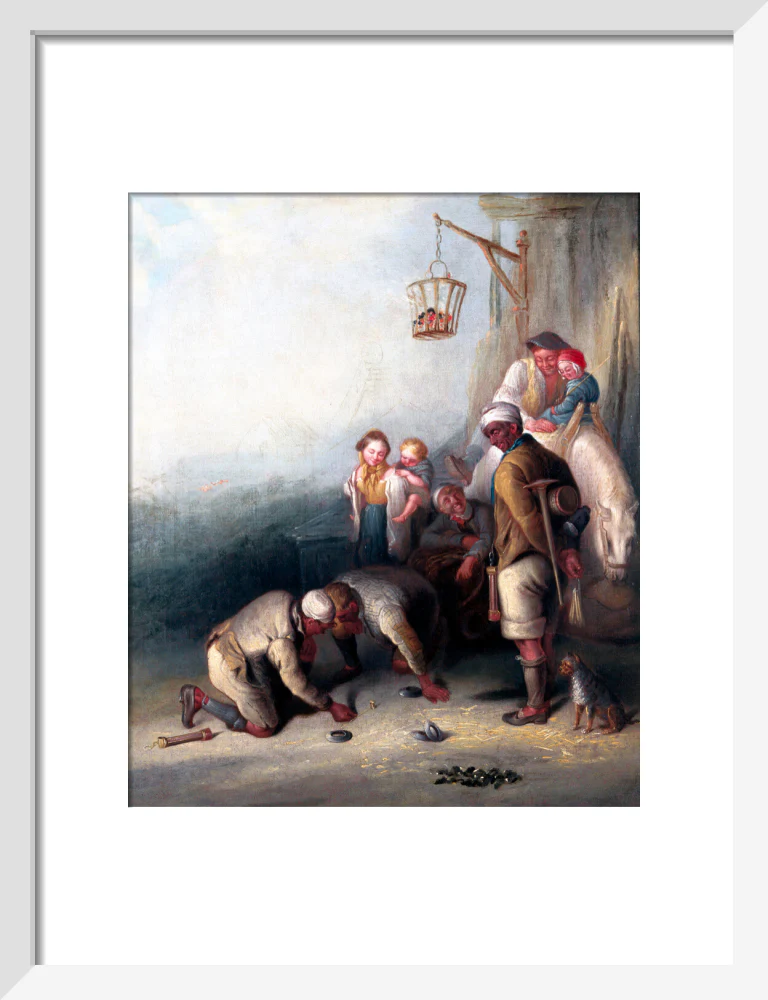 'The Disputed Shot', pitmen playing quoits, c 1836. - Image 9