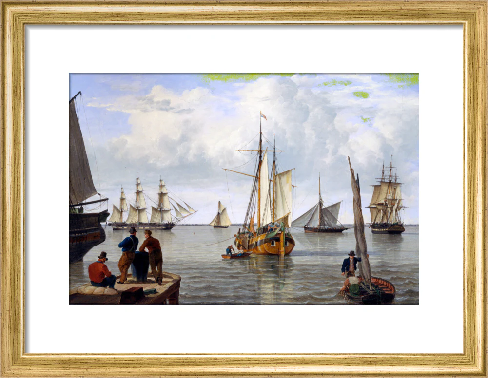 'Shipping in the Thames Estuary', 1820. - Image 10