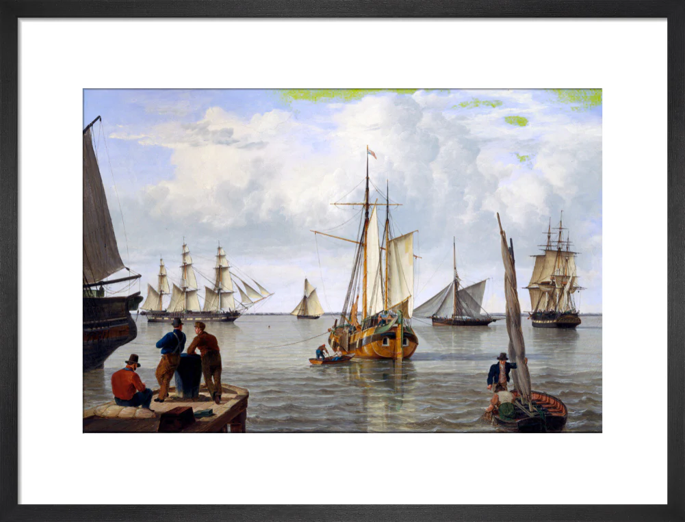 'Shipping in the Thames Estuary', 1820. - Image 13