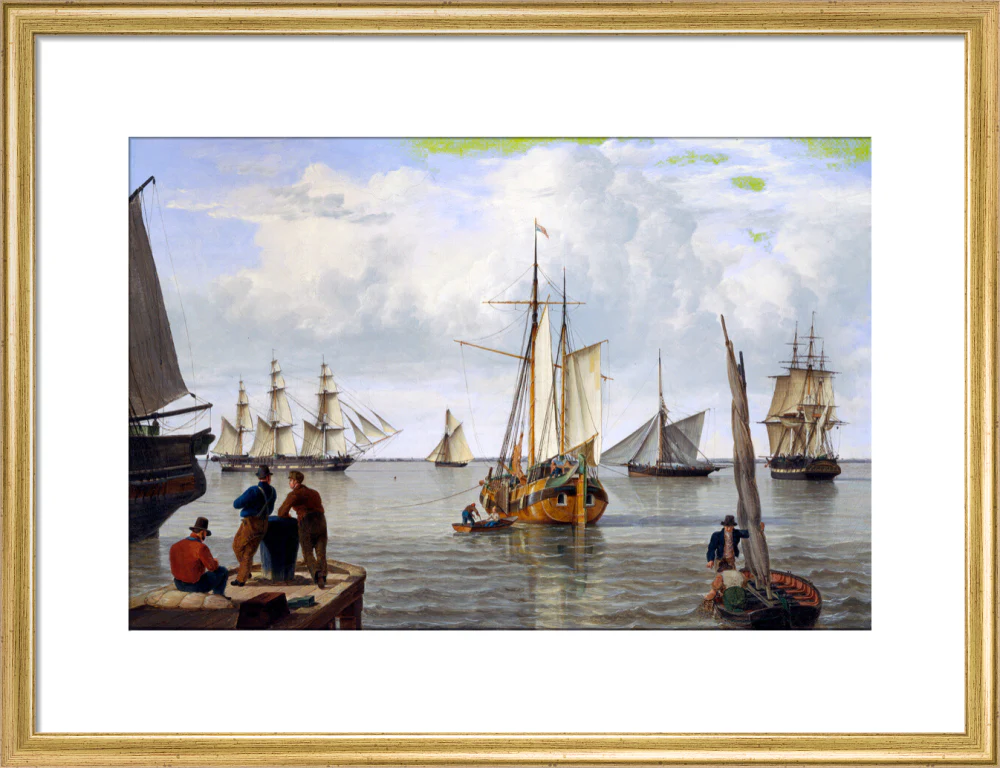 'Shipping in the Thames Estuary', 1820. - Image 15