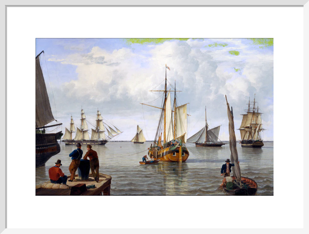 'Shipping in the Thames Estuary', 1820. - Image 19