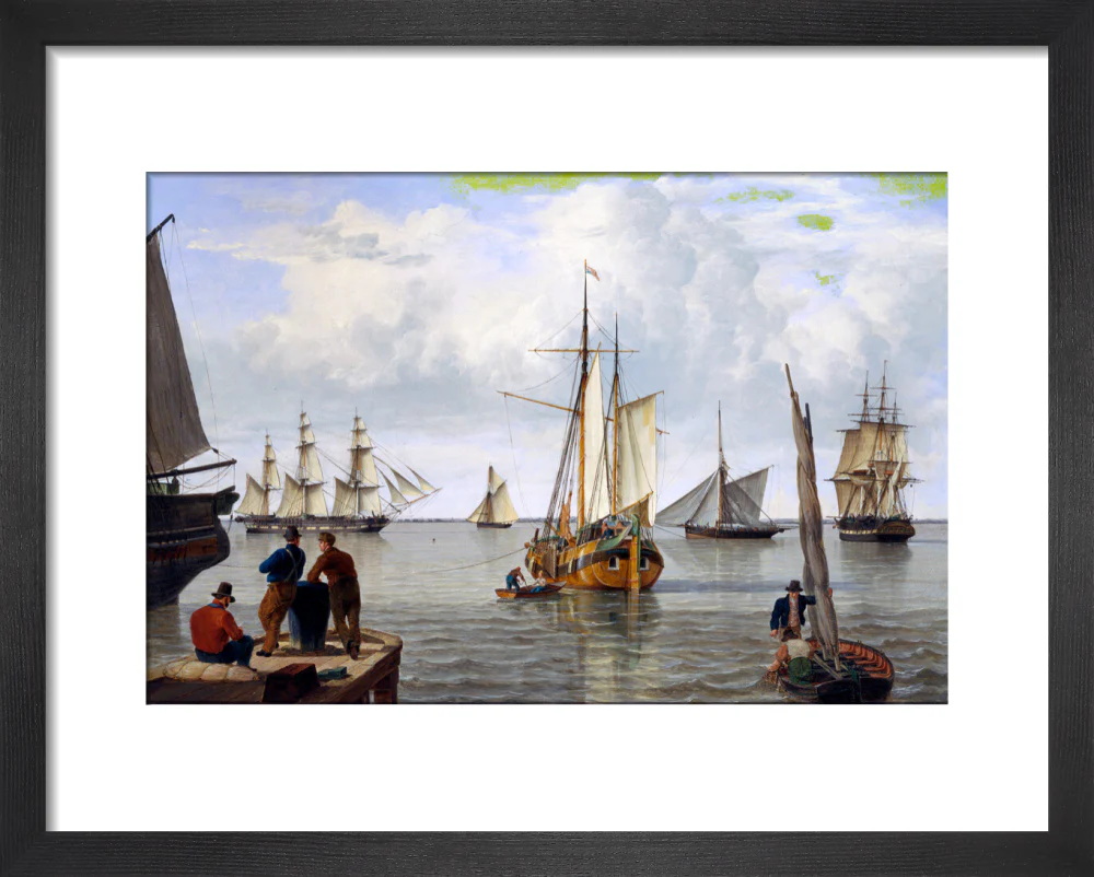 'Shipping in the Thames Estuary', 1820. - Image 3