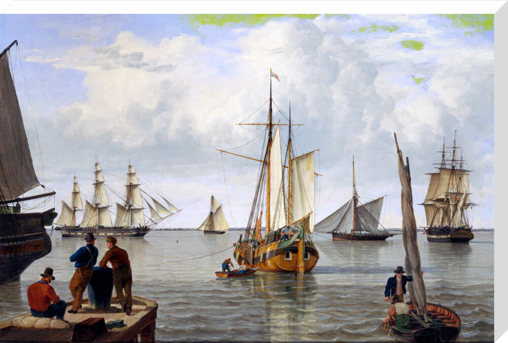 'Shipping in the Thames Estuary', 1820. - Image 34