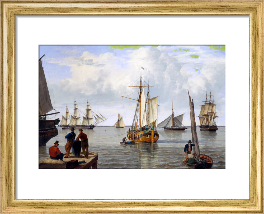 'Shipping in the Thames Estuary', 1820. - Image 5