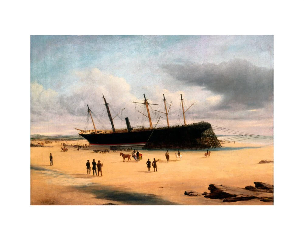 SS 'Great Britain' ashore in Dundrum Bay, Ireland, 1846. - Image 2