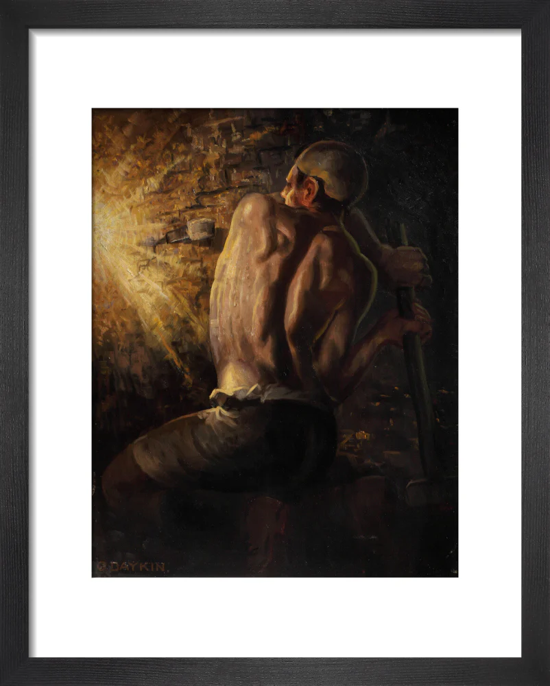 Miner wedging down coal, 1937-1938. - Image 36