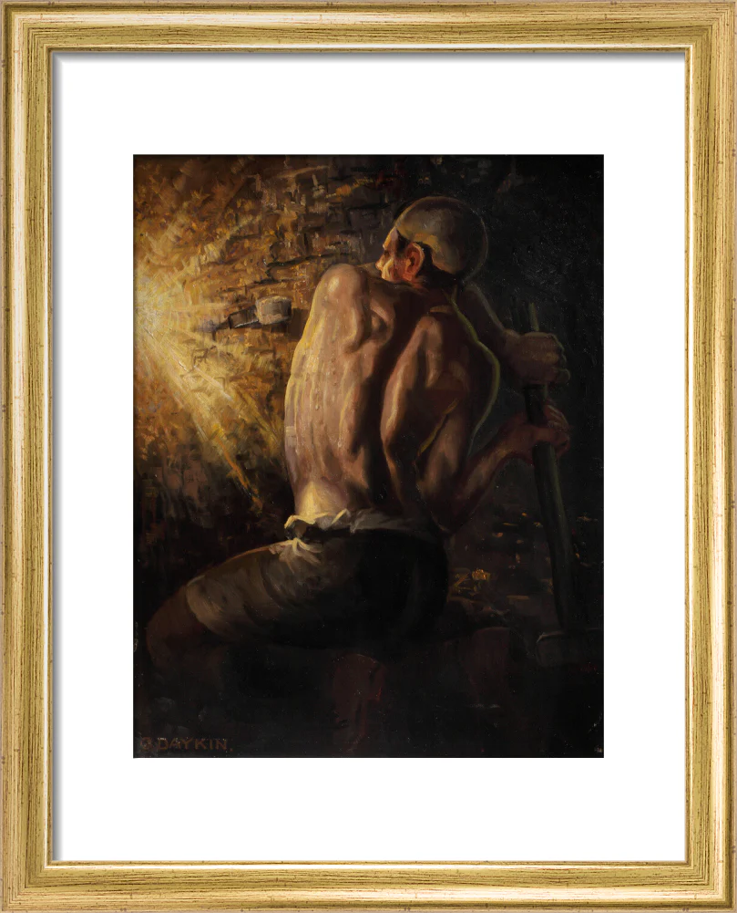 Miner wedging down coal, 1937-1938. - Image 38