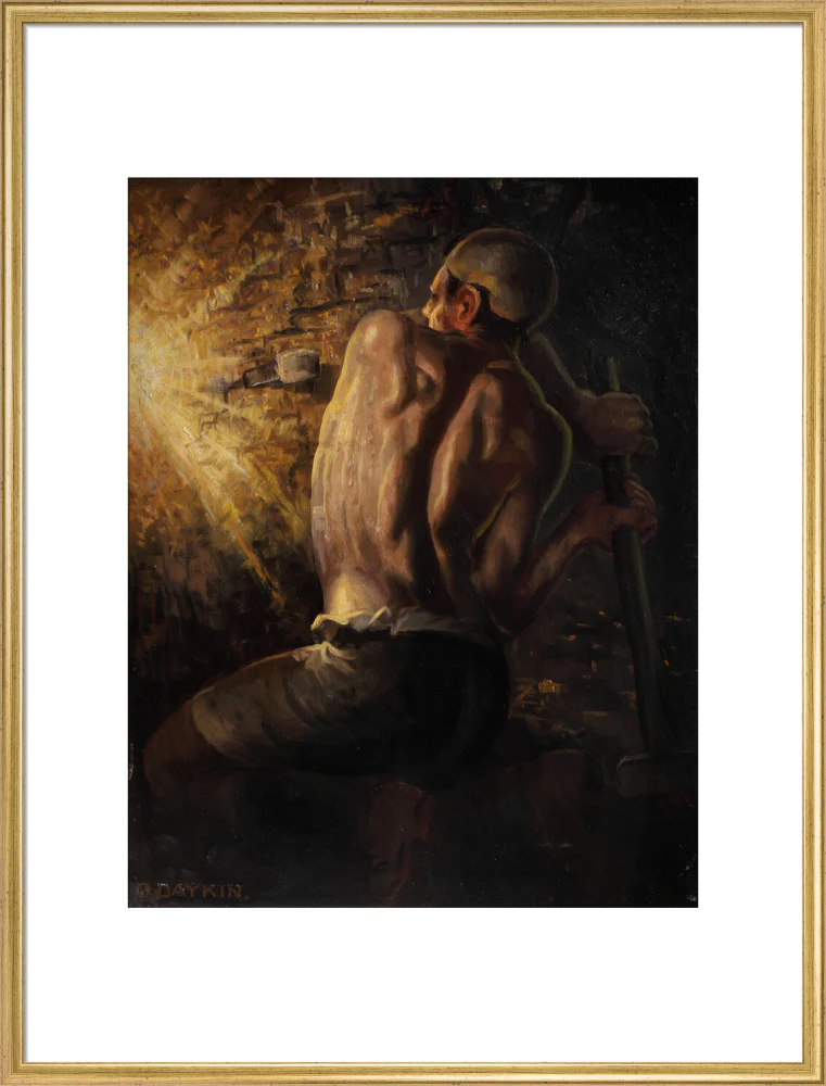 Miner wedging down coal, 1937-1938. - Image 58