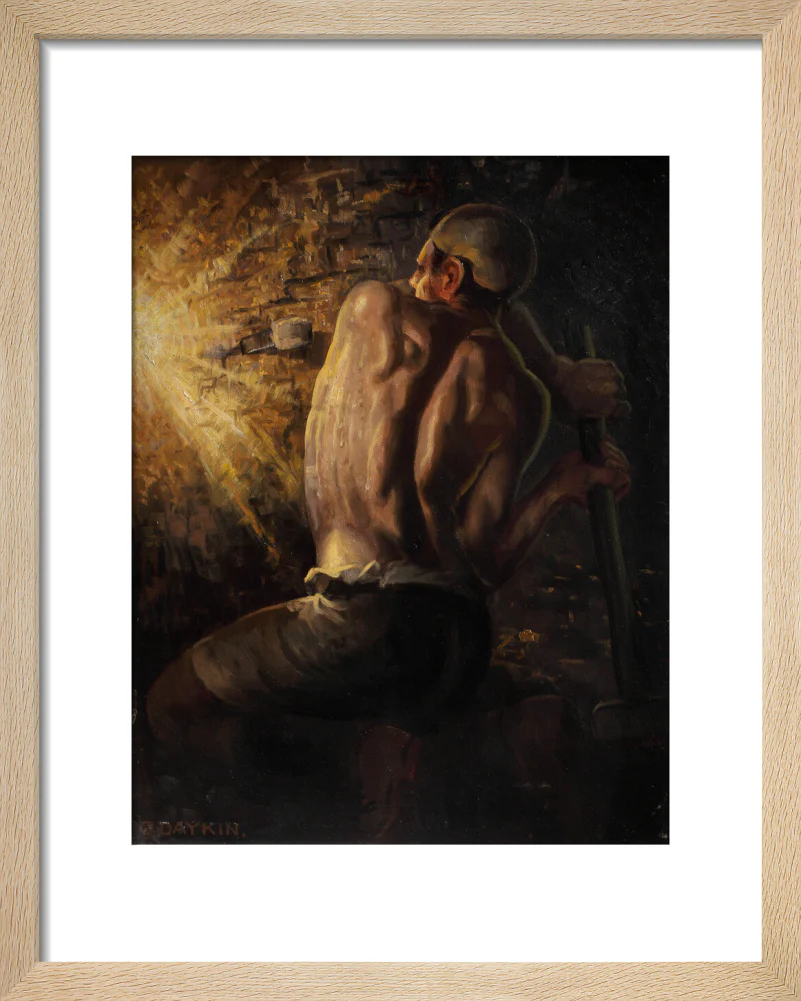 Miner wedging down coal, 1937-1938. - Image 6