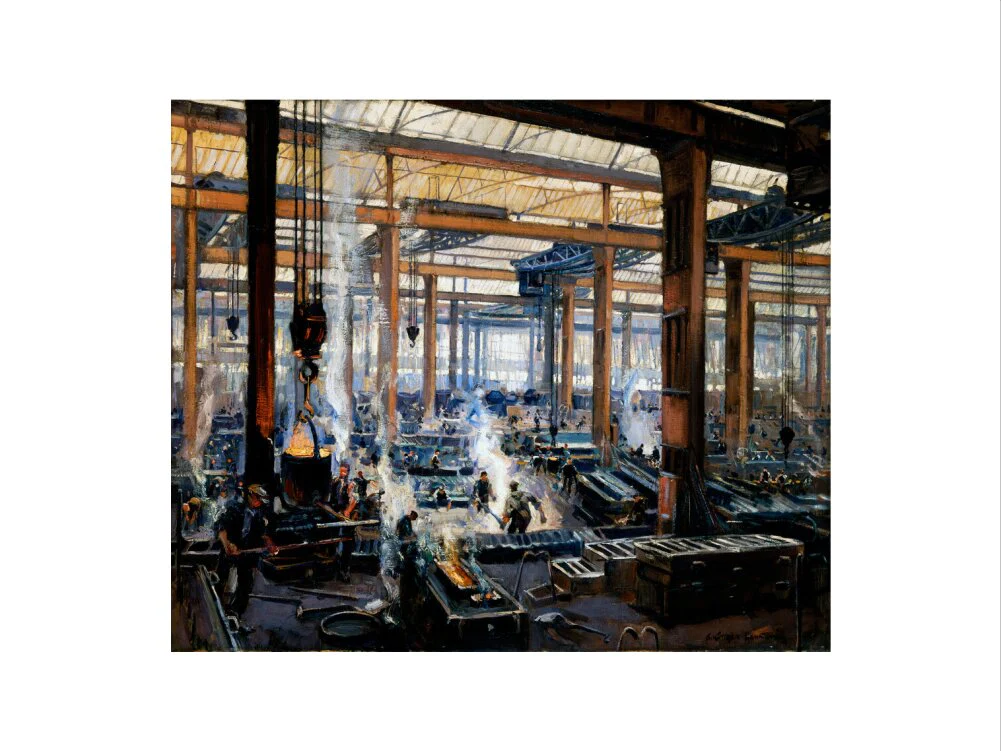 'Industrial Workshop (a steel works)', 1910. - Image 12