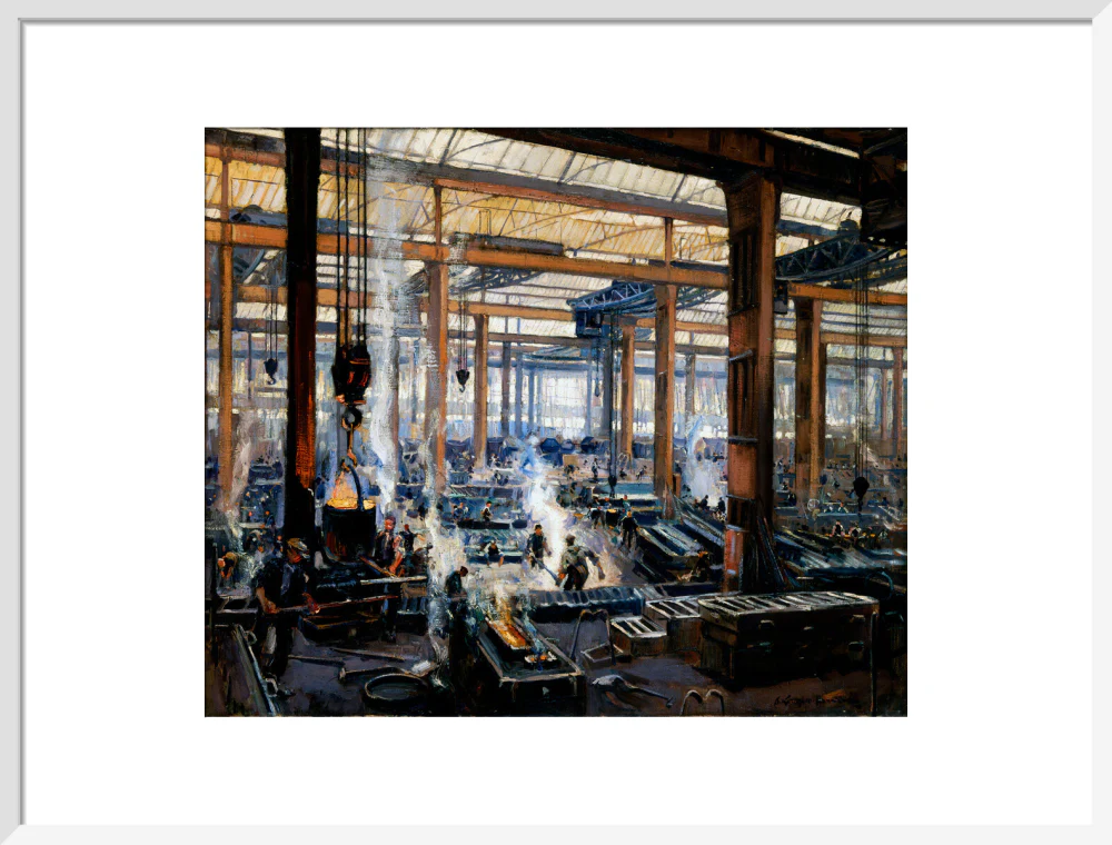 'Industrial Workshop (a steel works)', 1910. - Image 19