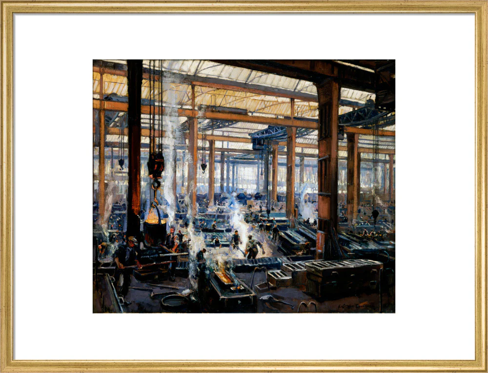 'Industrial Workshop (a steel works)', 1910. - Image 20