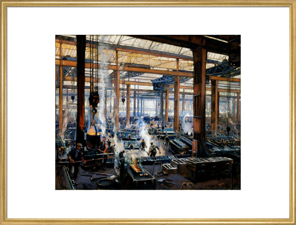 'Industrial Workshop (a steel works)', 1910. - Image 25