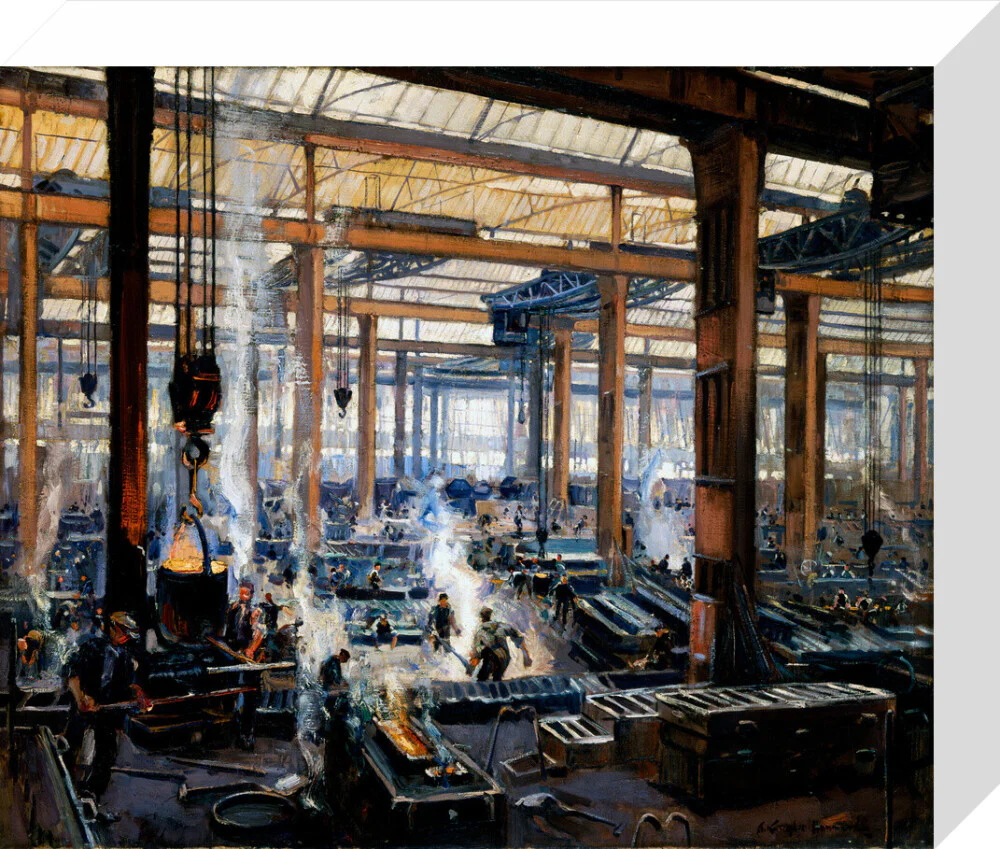 'Industrial Workshop (a steel works)', 1910. - Image 31
