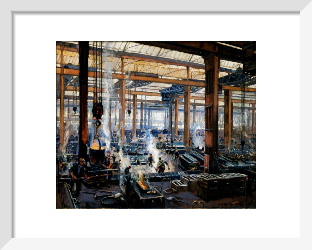 'Industrial Workshop (a steel works)', 1910. - Image 37