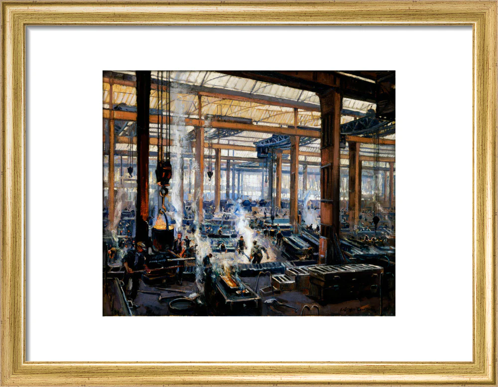 'Industrial Workshop (a steel works)', 1910. - Image 43
