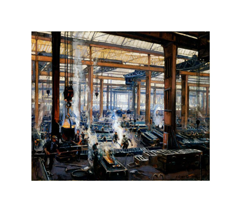 'Industrial Workshop (a steel works)', 1910. - Image 60
