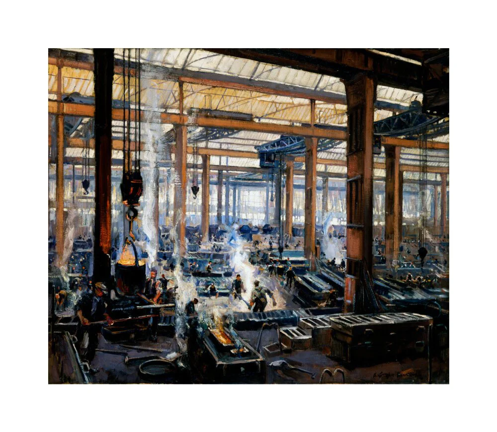 'Industrial Workshop (a steel works)', 1910. - Image 61