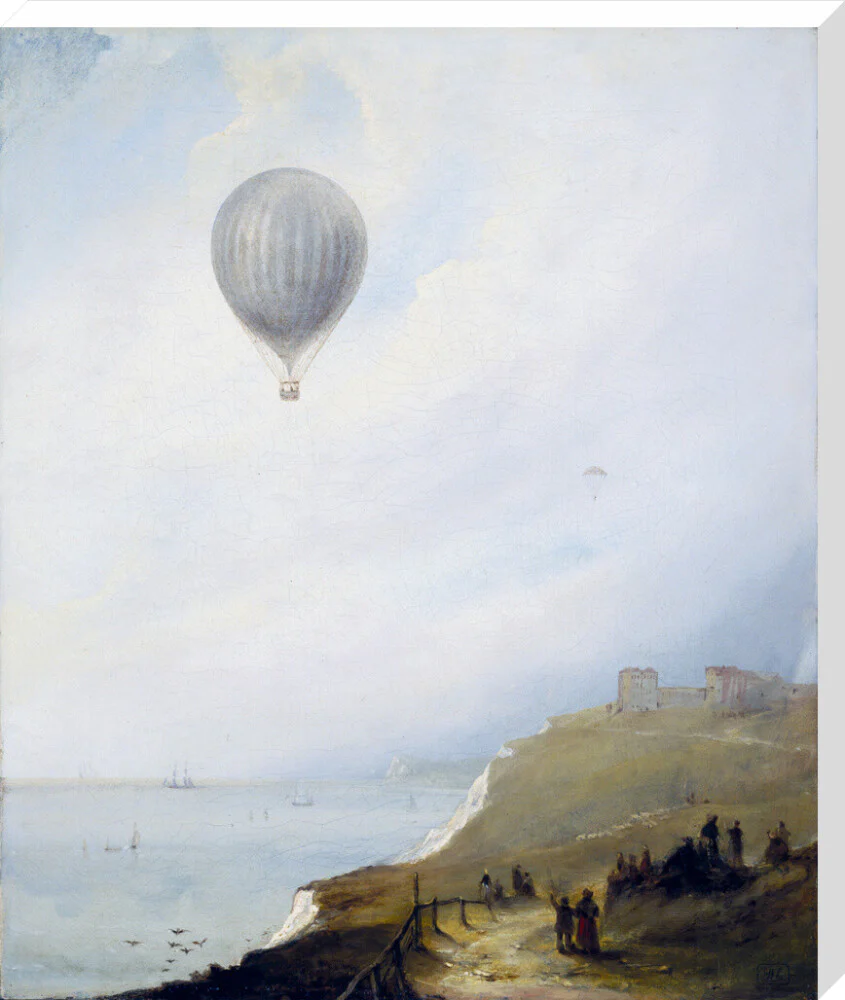 'Balloon Over Cliffs', Dover, Kent, 1840. - Image 100