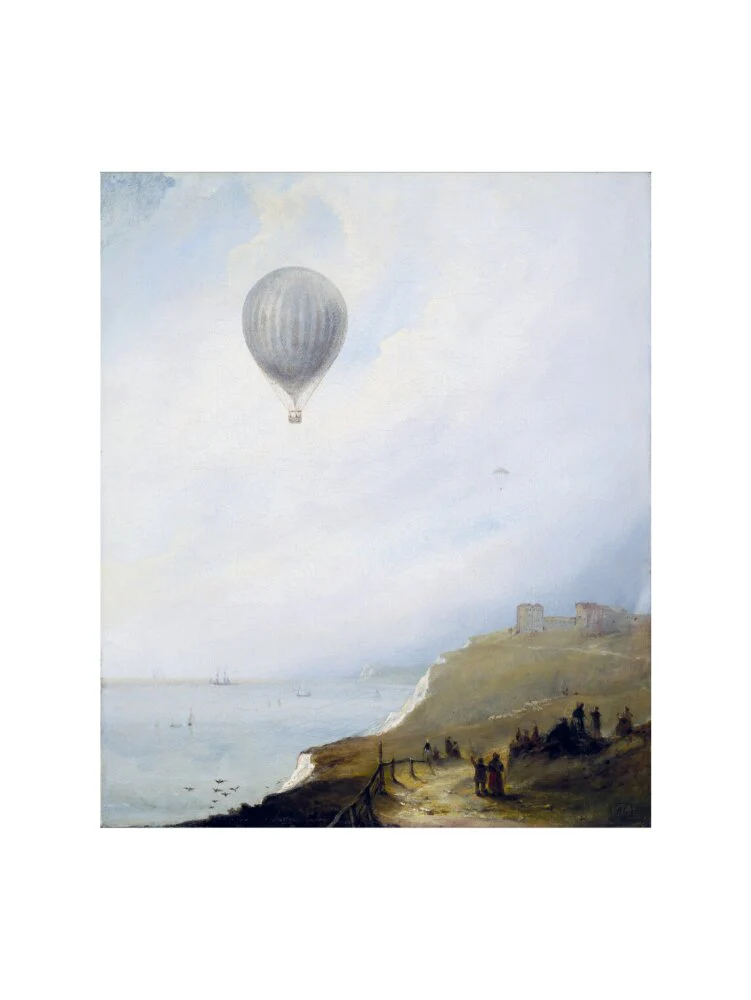 'Balloon Over Cliffs', Dover, Kent, 1840. - Image 17