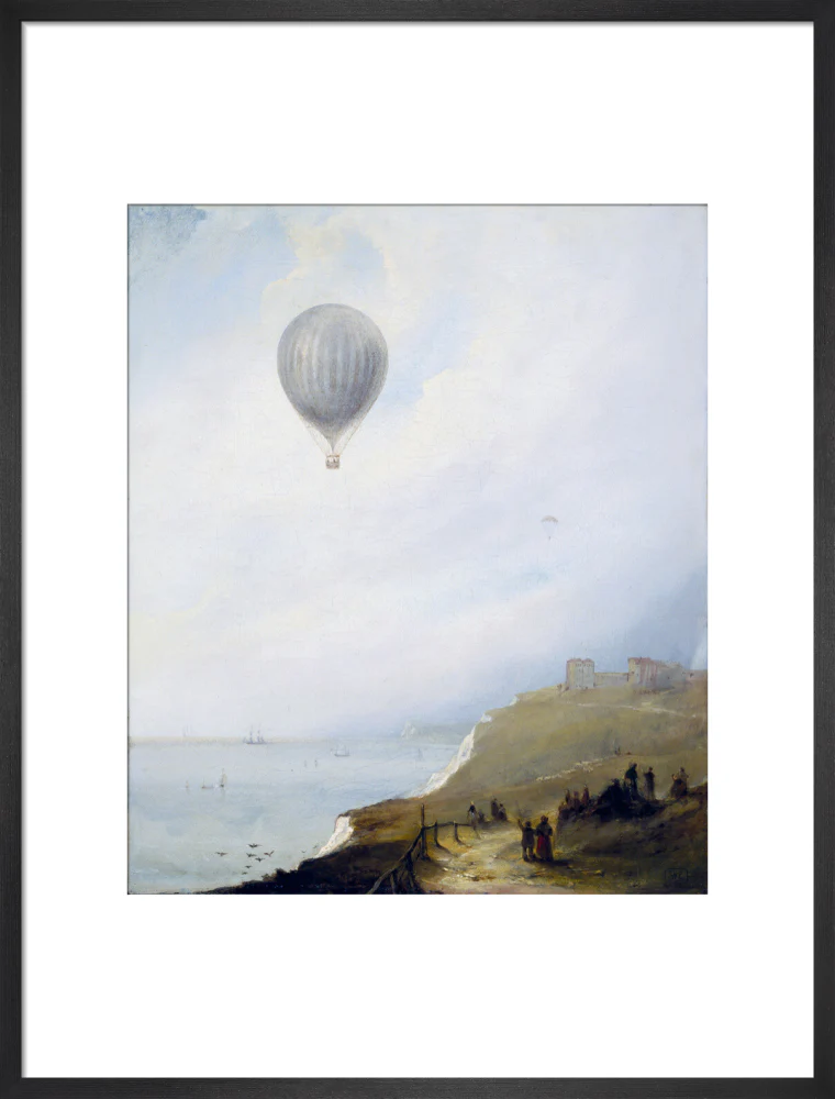 'Balloon Over Cliffs', Dover, Kent, 1840. - Image 18