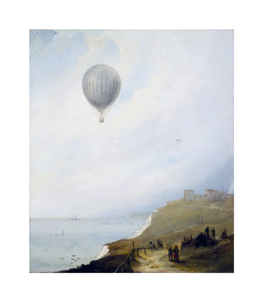 'Balloon Over Cliffs', Dover, Kent, 1840. - Image 28