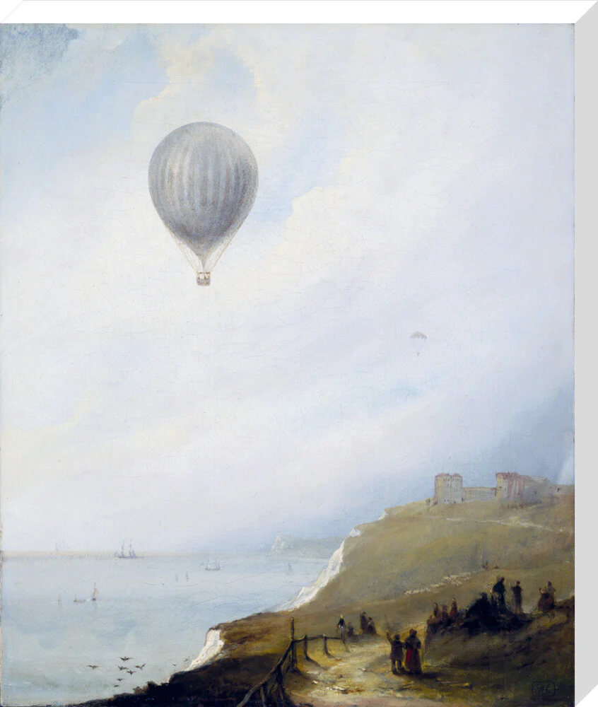 'Balloon Over Cliffs', Dover, Kent, 1840. - Image 33