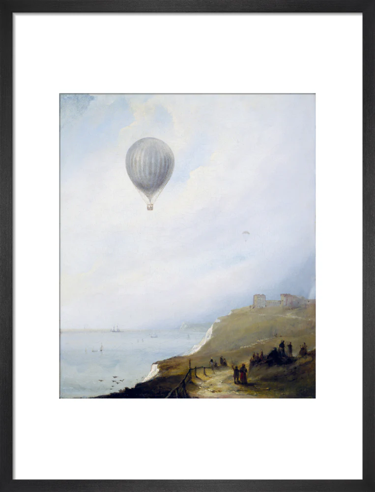 'Balloon Over Cliffs', Dover, Kent, 1840. - Image 46