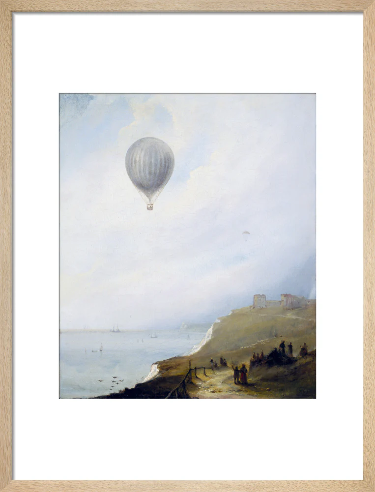 'Balloon Over Cliffs', Dover, Kent, 1840. - Image 49