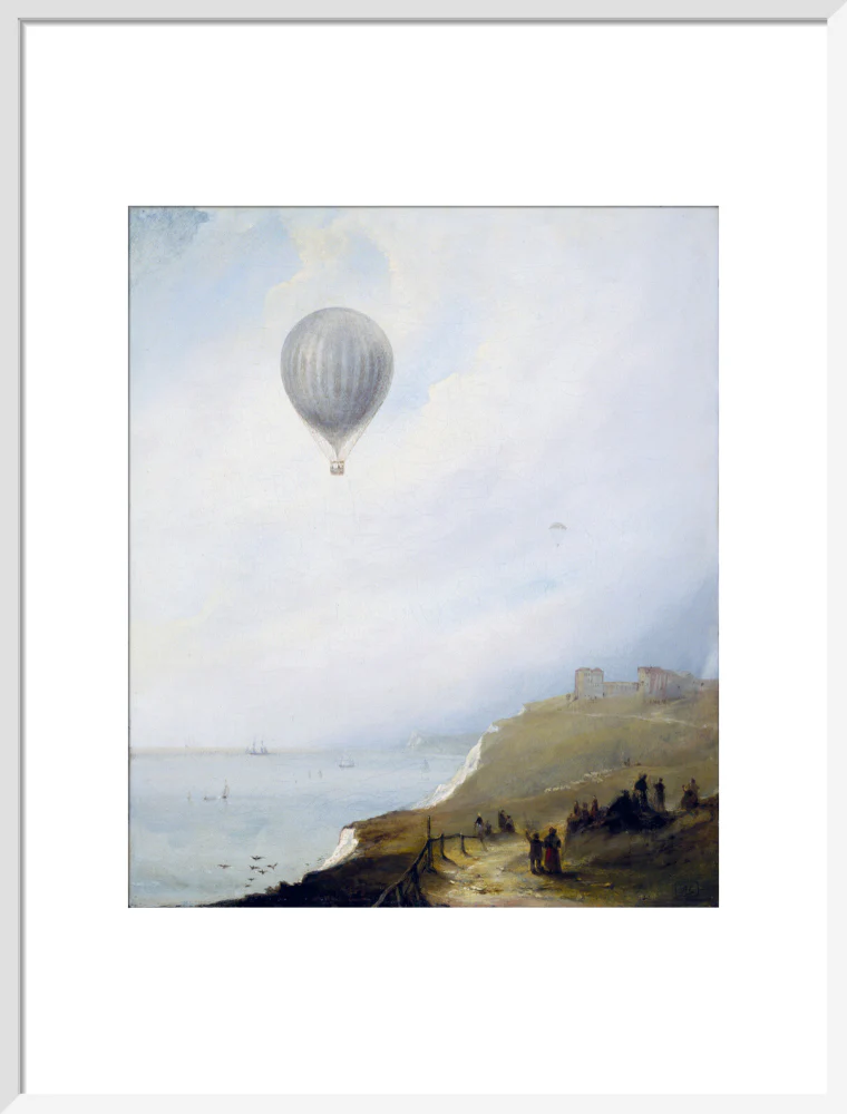'Balloon Over Cliffs', Dover, Kent, 1840. - Image 52