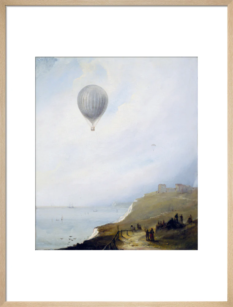 'Balloon Over Cliffs', Dover, Kent, 1840. - Image 54