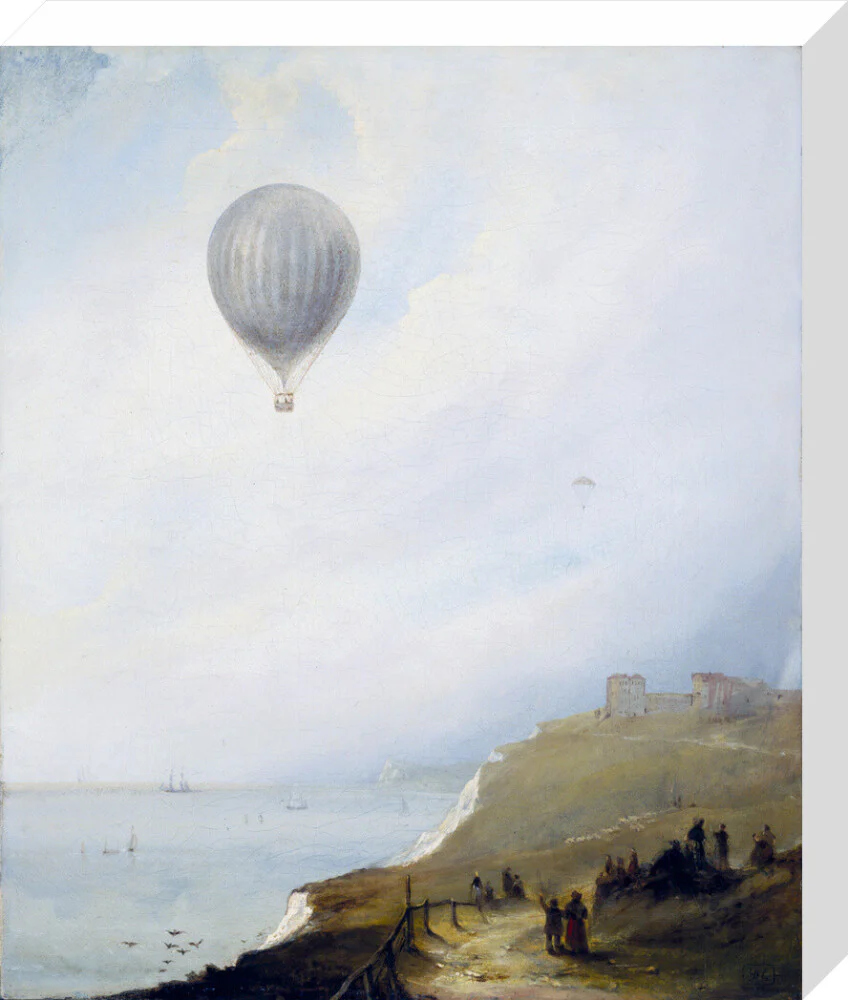 'Balloon Over Cliffs', Dover, Kent, 1840. - Image 65