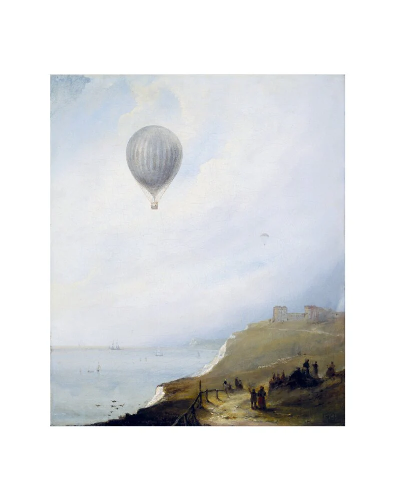 'Balloon Over Cliffs', Dover, Kent, 1840. - Image 68