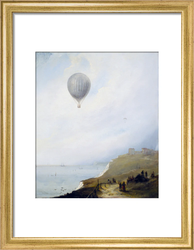 'Balloon Over Cliffs', Dover, Kent, 1840. - Image 76