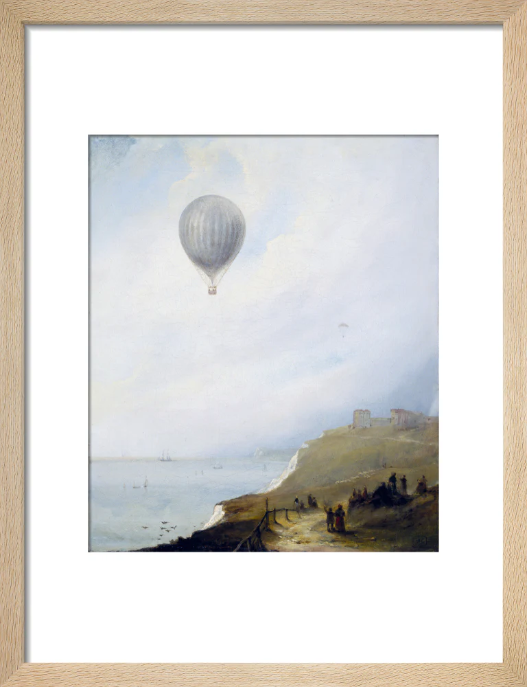 'Balloon Over Cliffs', Dover, Kent, 1840. - Image 77