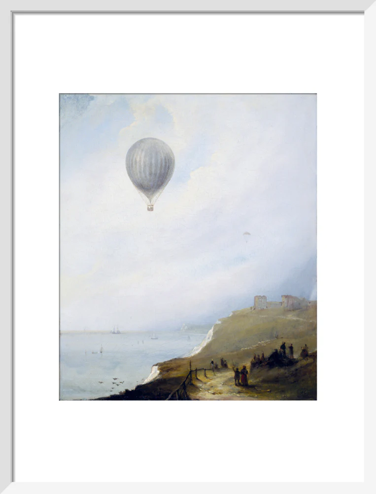 'Balloon Over Cliffs', Dover, Kent, 1840. - Image 80