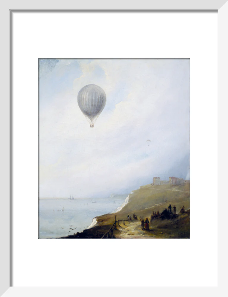 'Balloon Over Cliffs', Dover, Kent, 1840. - Image 9