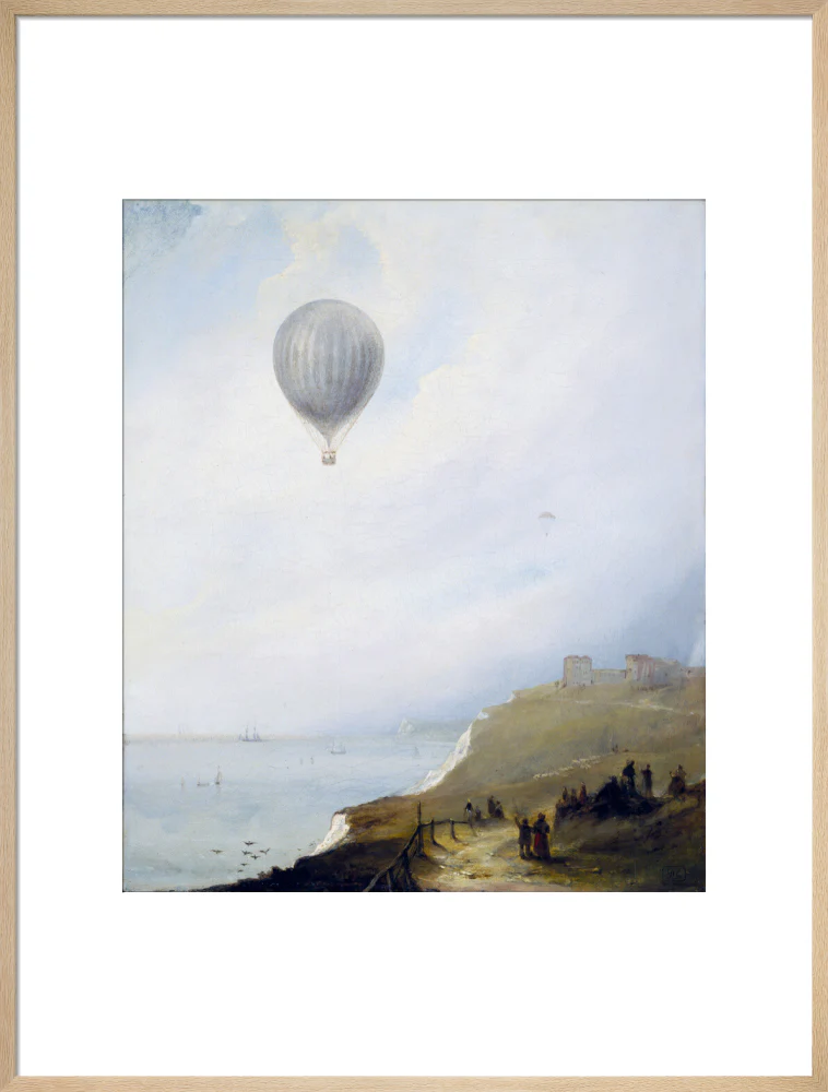 'Balloon Over Cliffs', Dover, Kent, 1840. - Image 92