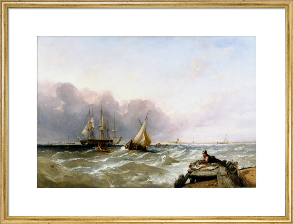 'Shipping off the Dutch Coast', c 1830. - Image 20