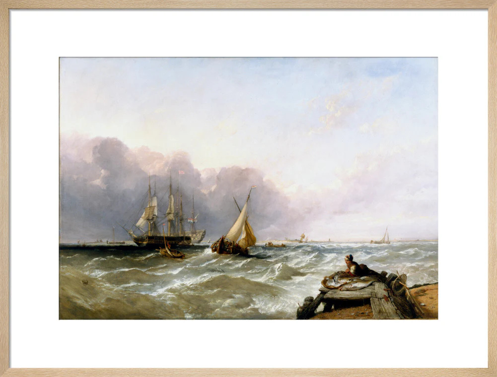 'Shipping off the Dutch Coast', c 1830. - Image 21