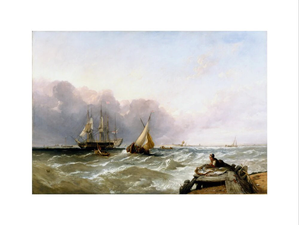 'Shipping off the Dutch Coast', c 1830. - Image 22