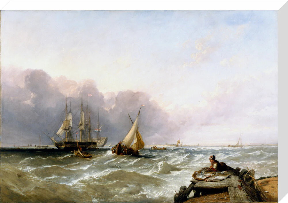 'Shipping off the Dutch Coast', c 1830. - Image 33