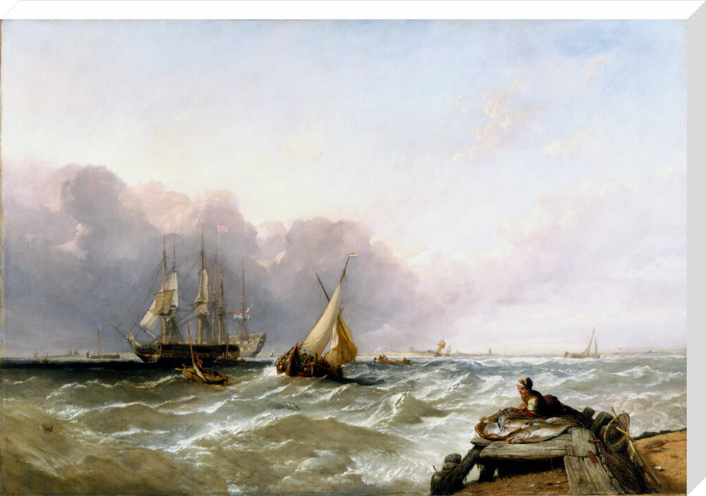 'Shipping off the Dutch Coast', c 1830. - Image 34